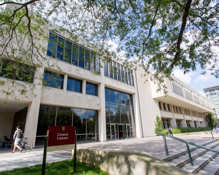 An exterior photo of Crerar Library, home of CDAC and University of Chicago Computer Science.